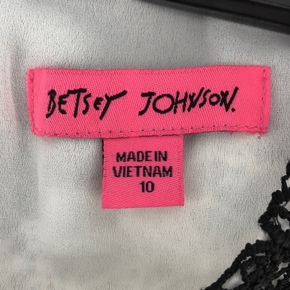 Betsey Johnson Black & White Lace Dress, NWT, 10 - Picture 7 of 10